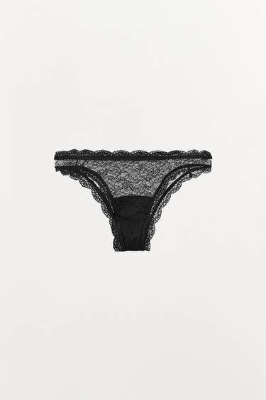 CULOTTE DENTELLE - Noir de Zara - Image 4