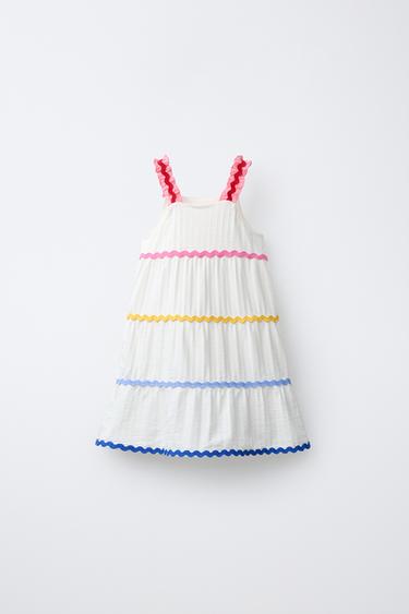 MULTICOLOURED RICK RACK DRESS - Multicoloured by Zara - Image 1