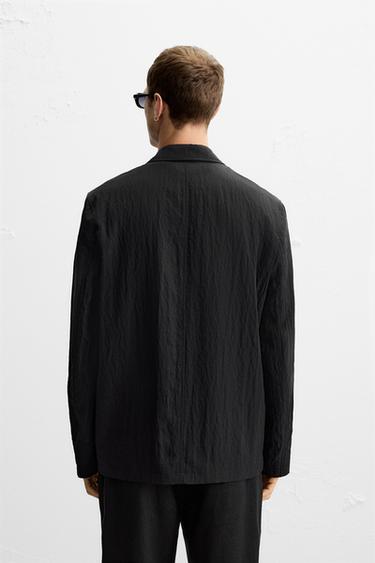 FLOWY CRINKLED EFFECT BLAZER - Black by Zara - Image 2