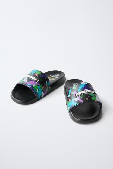 MINECRAFT © MOJANG AB. ™ SLIDE SANDALS - Black by Zara - Image 3