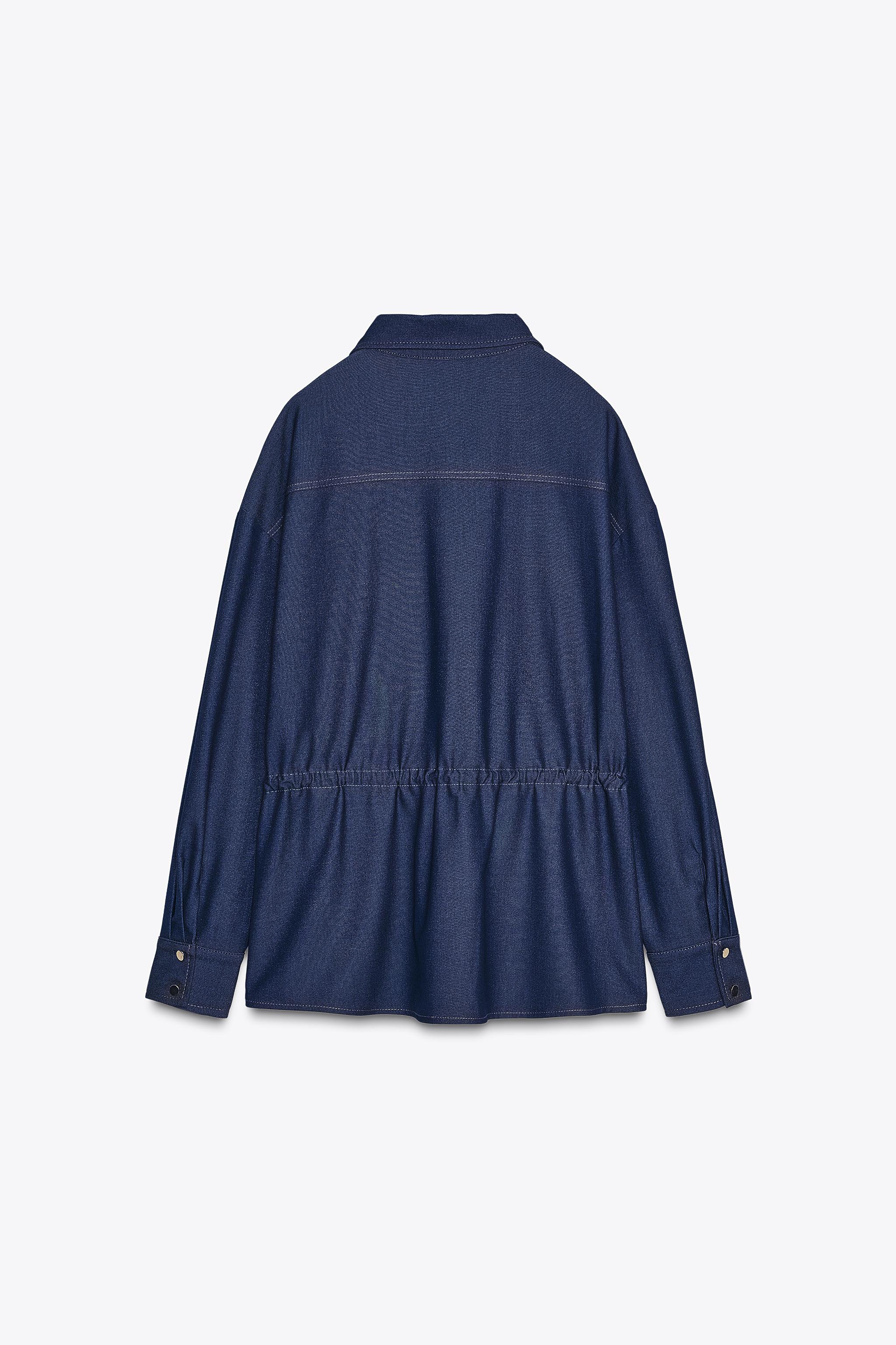 LONG SLEEVE SAFARI SHIRT - Indigo | ZARA United States