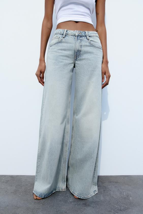 Low rise baggy jeans zara Clearance