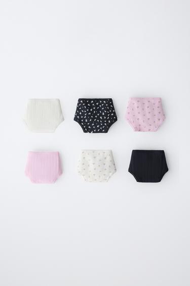 AGES 6-14 / 6-PACK POINTELLE AND FLORAL UNDERWEAR — Multicolored 1