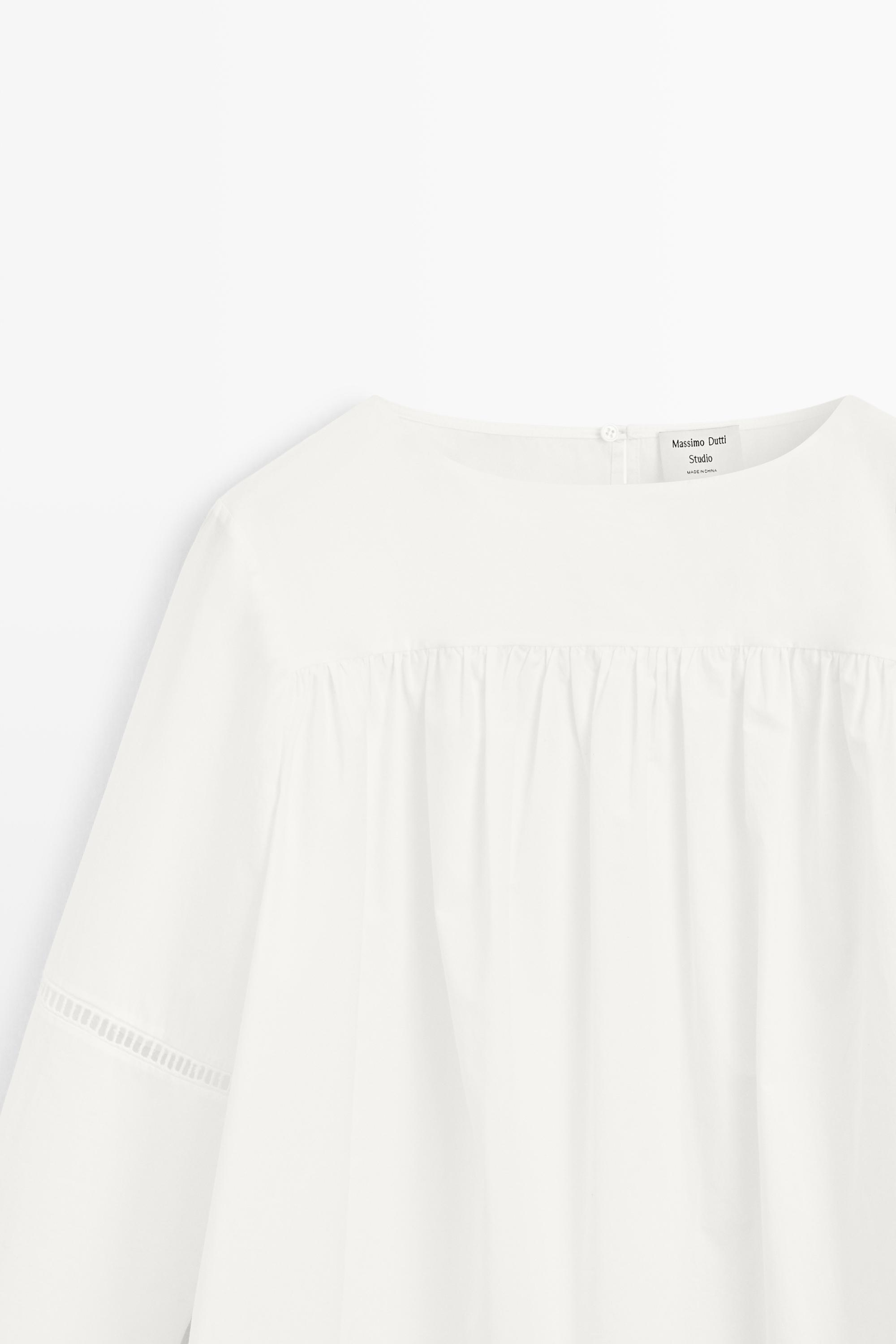100% Cotton Puffed Sleeve Blouse - STUDIO