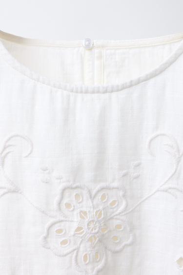ROMANTIC EMBROIDERED SHIRT - Oyster-white by Zara - Image 2