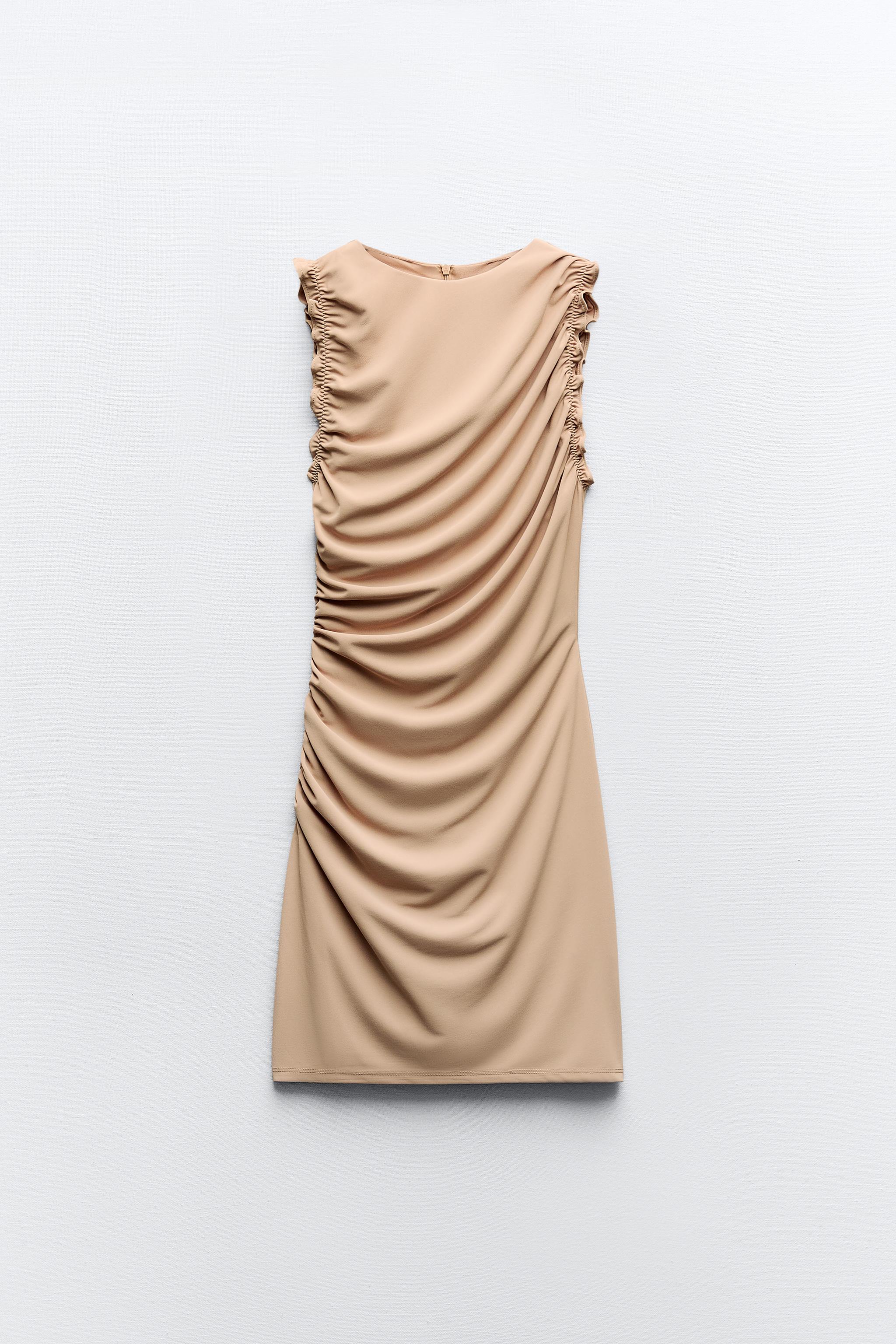 Zara dress beige sale