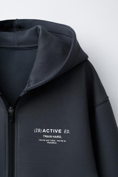 SWEAT À CAPUCHE SPORT - Gris anthracite de Zara - Image 2