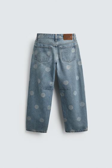 JEAN BALLOON DÉLAVÉ À POIS HARRY LAMBERT FOR ZARA X DISNEY - Bleu de Zara - Image 1