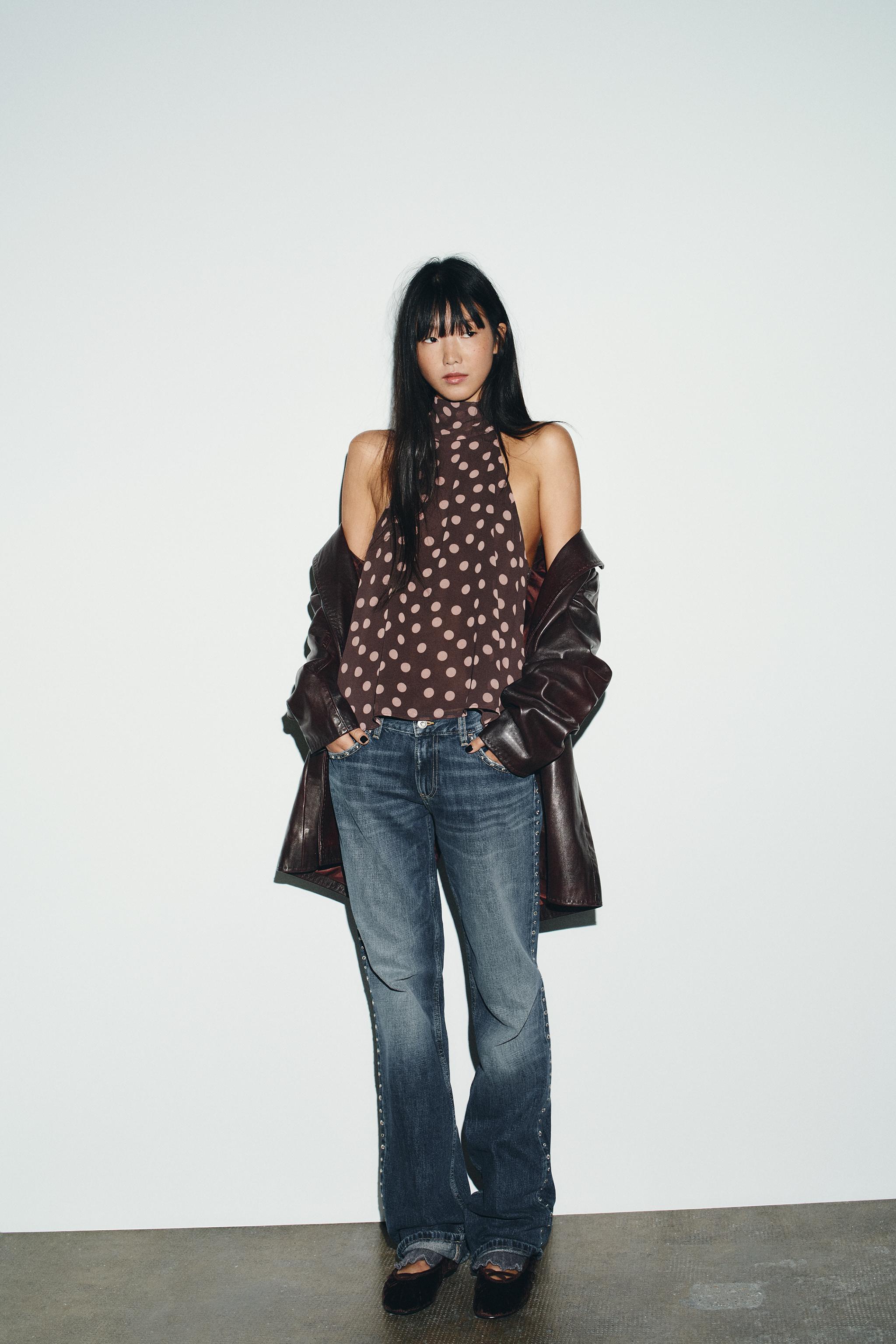 ホルターネックトップス - ブラウン | ZARA Japan / 日本