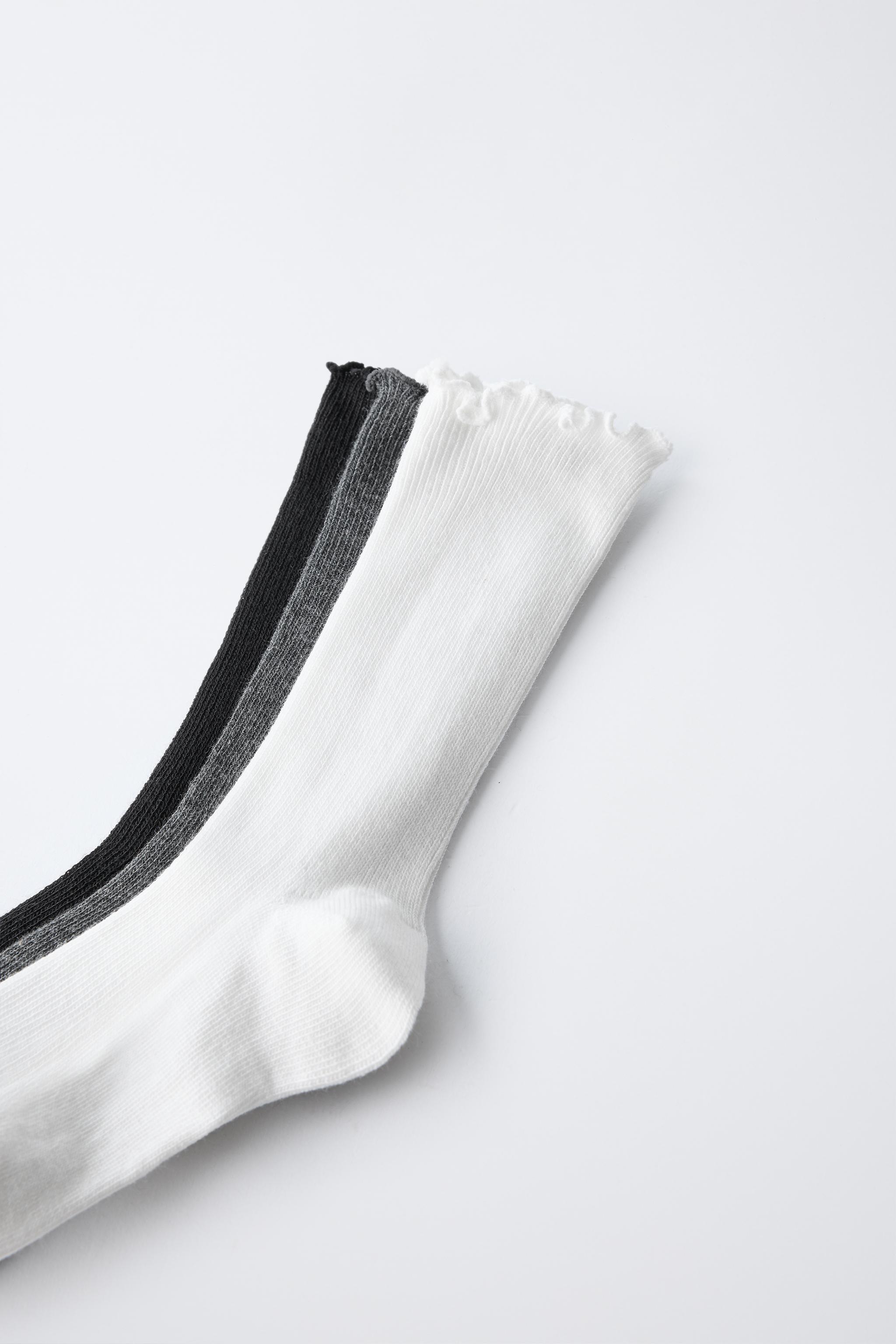 THREE-PACK OF TERRY CLOTH MID-CALF SOCKS
