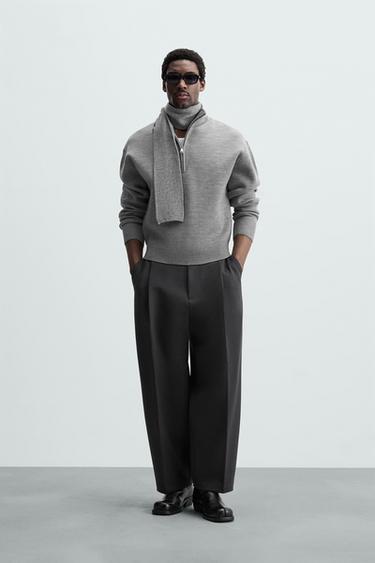 ZIP-COLLAR SWEATER - Grey by Zara - Image 0