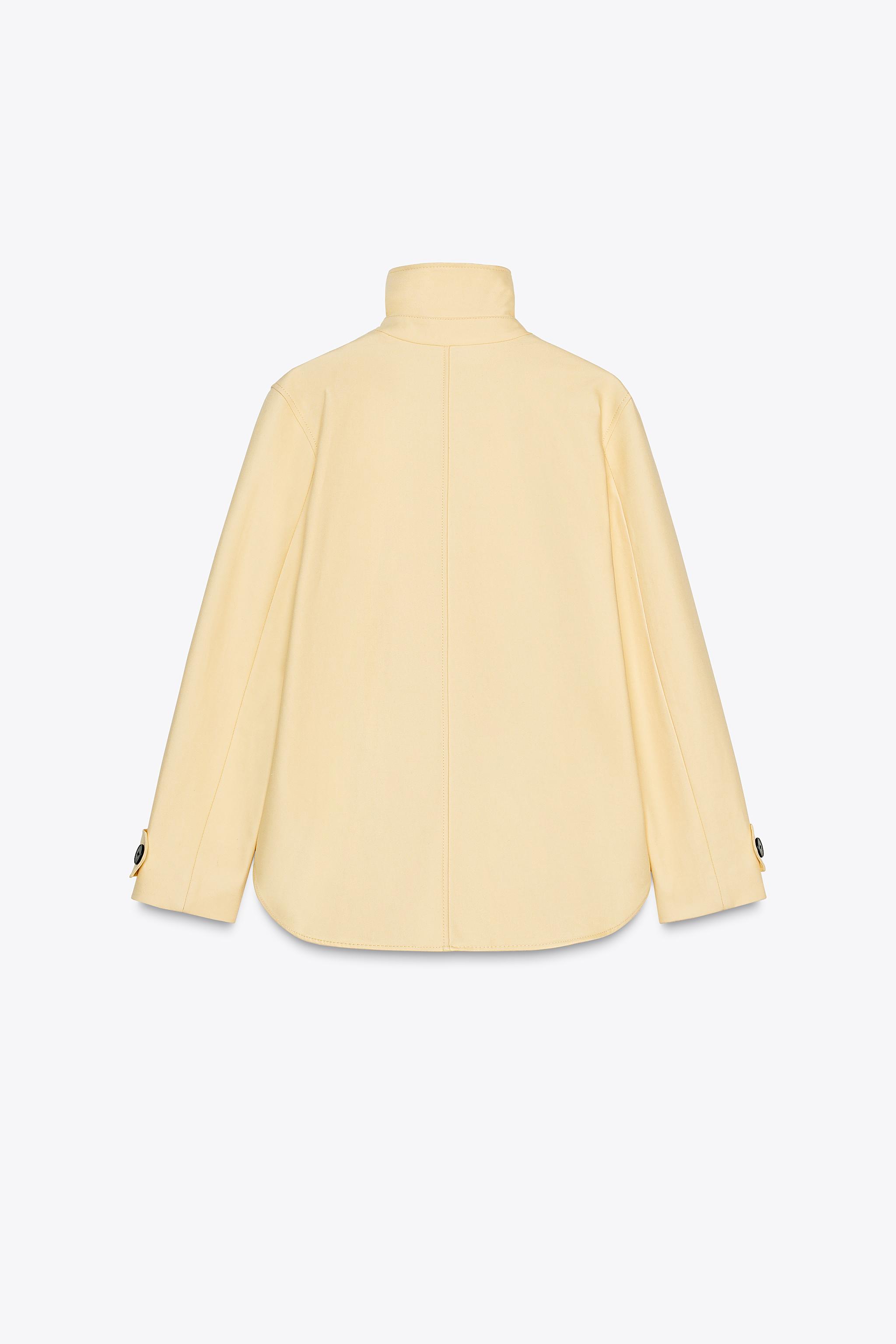 ZW COLLECTION COTTON JACKET - Light yellow | ZARA United States