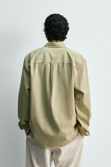 FLOWING SHIRT WITH POCKET - Sea green by Zara - Image 2