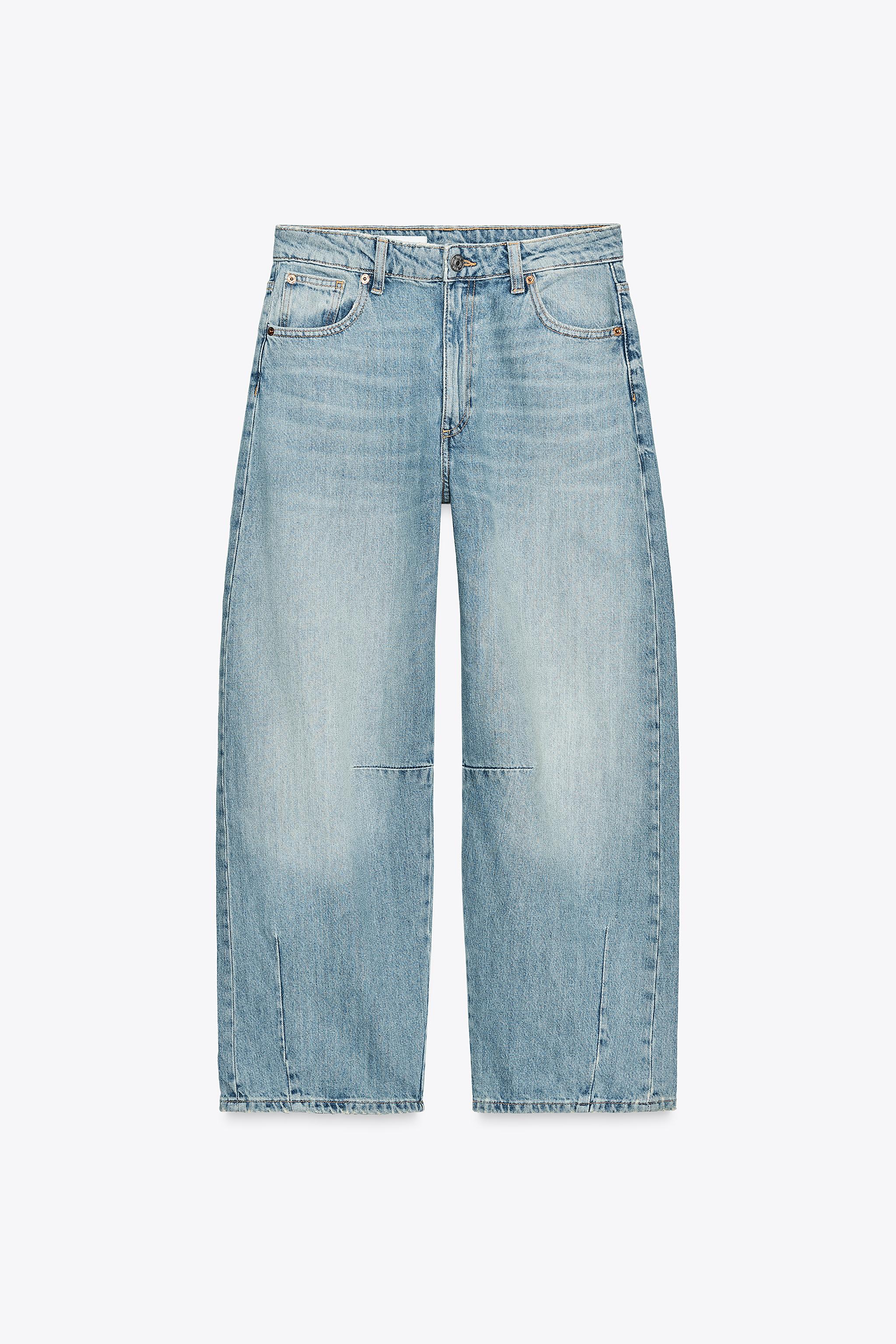 TRF BAGGY BALLOON MID-WAIST JEANS - Blue | ZARA Australia
