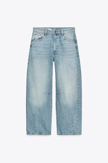 TRF BAGGY BALLOON MID-WAIST JEANS - Indigo by Zara - Image 0