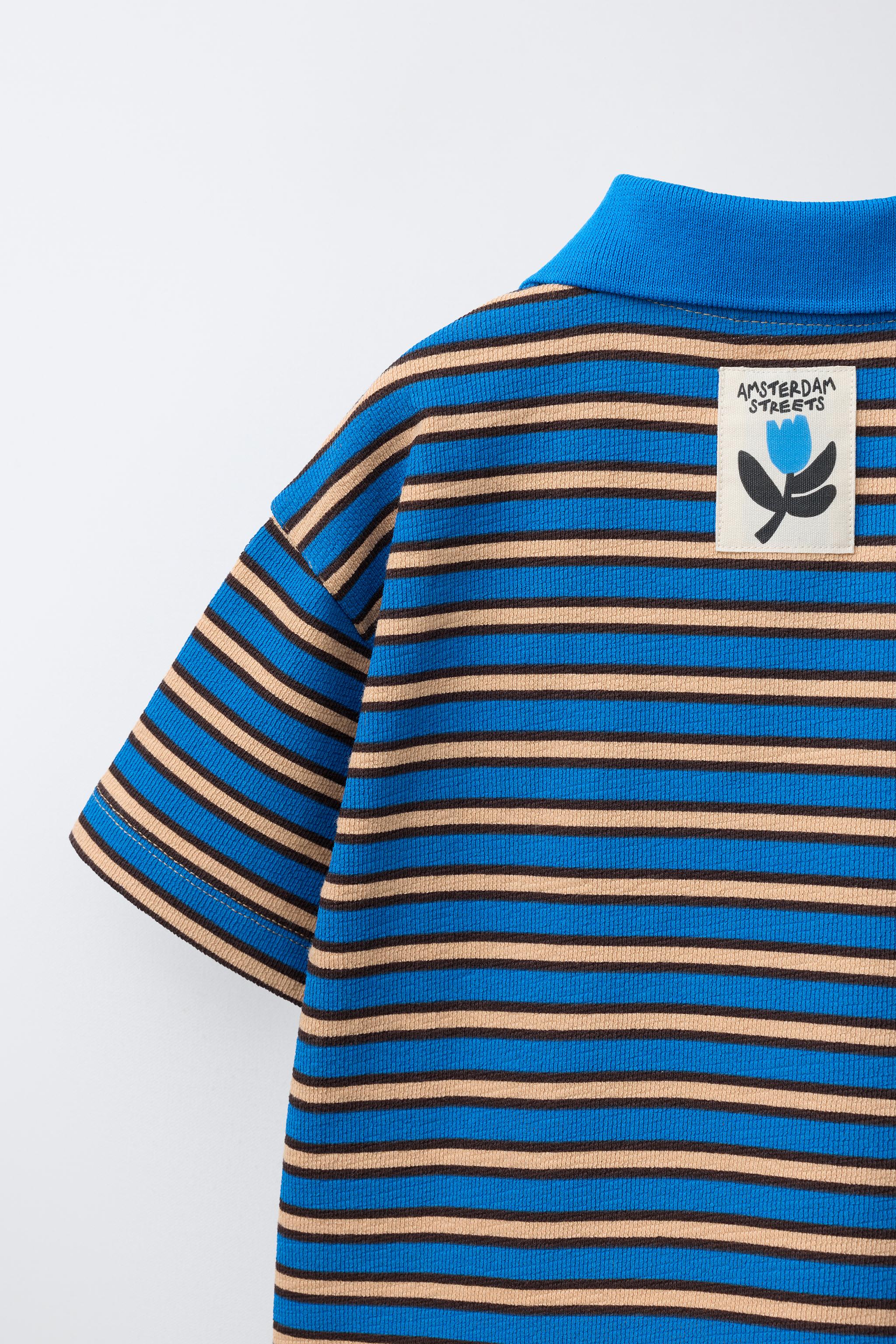 STRIPED TERRYCLOTH POLO SHIRT
