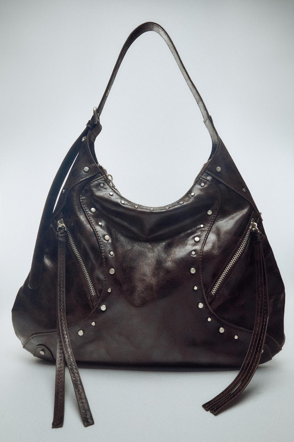 STUDDED SHOULDER BAG