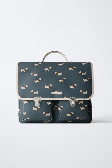 Zara PUPPY PRINT CONVERTIBLE BACKPACK - Blue