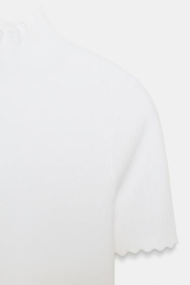 RIBBED KNIT TOP - White by Zara - Image 5