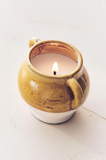 (170 G) FIG LEAF SCENTED CANDLE - Bright yellow by Zara