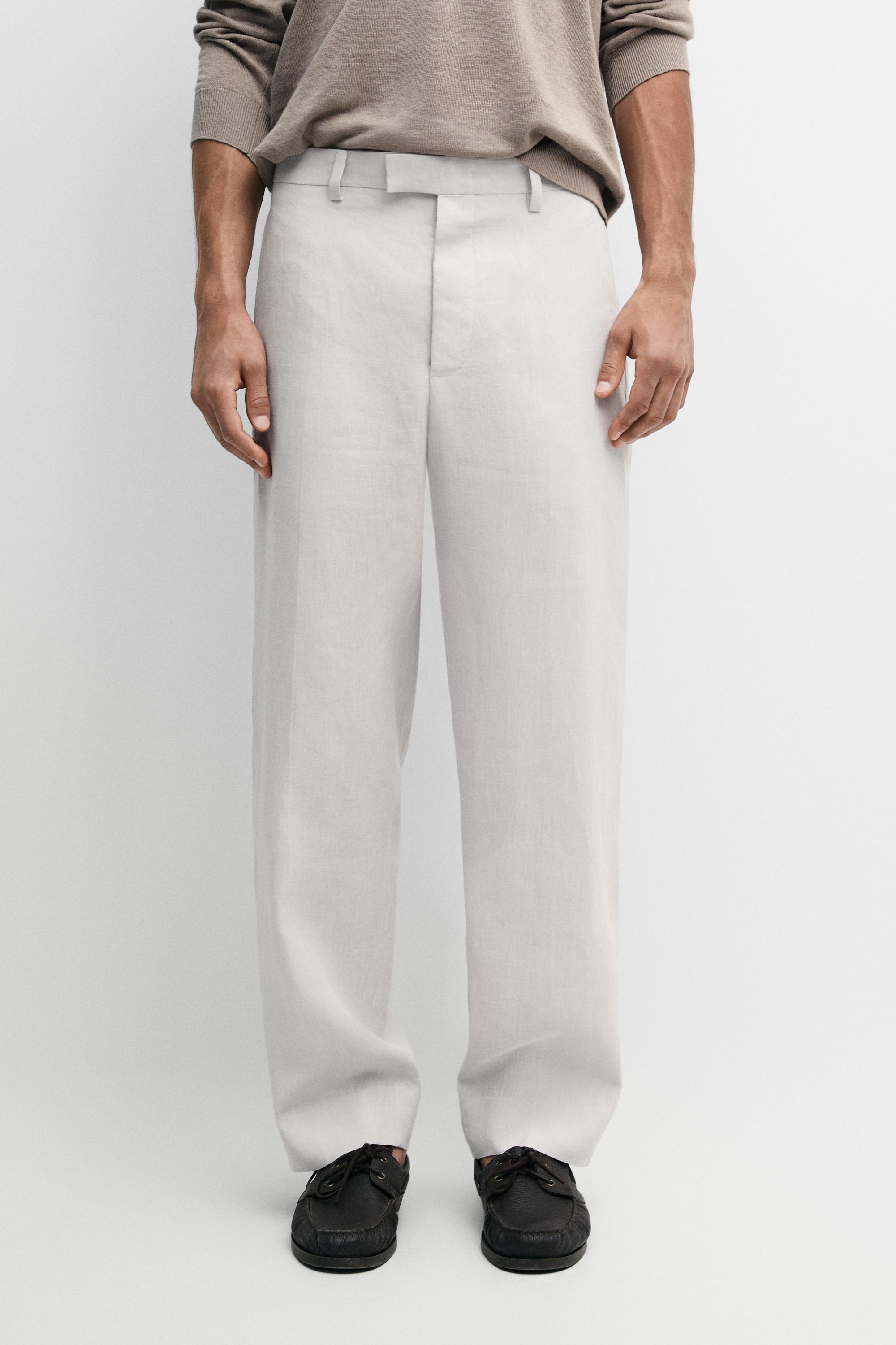 Pantalon barrel fit lin tailoring