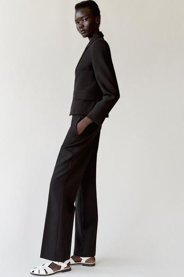 HIGH-WAIST BOOTCUT TROUSERS - Black by Zara - Image 2
