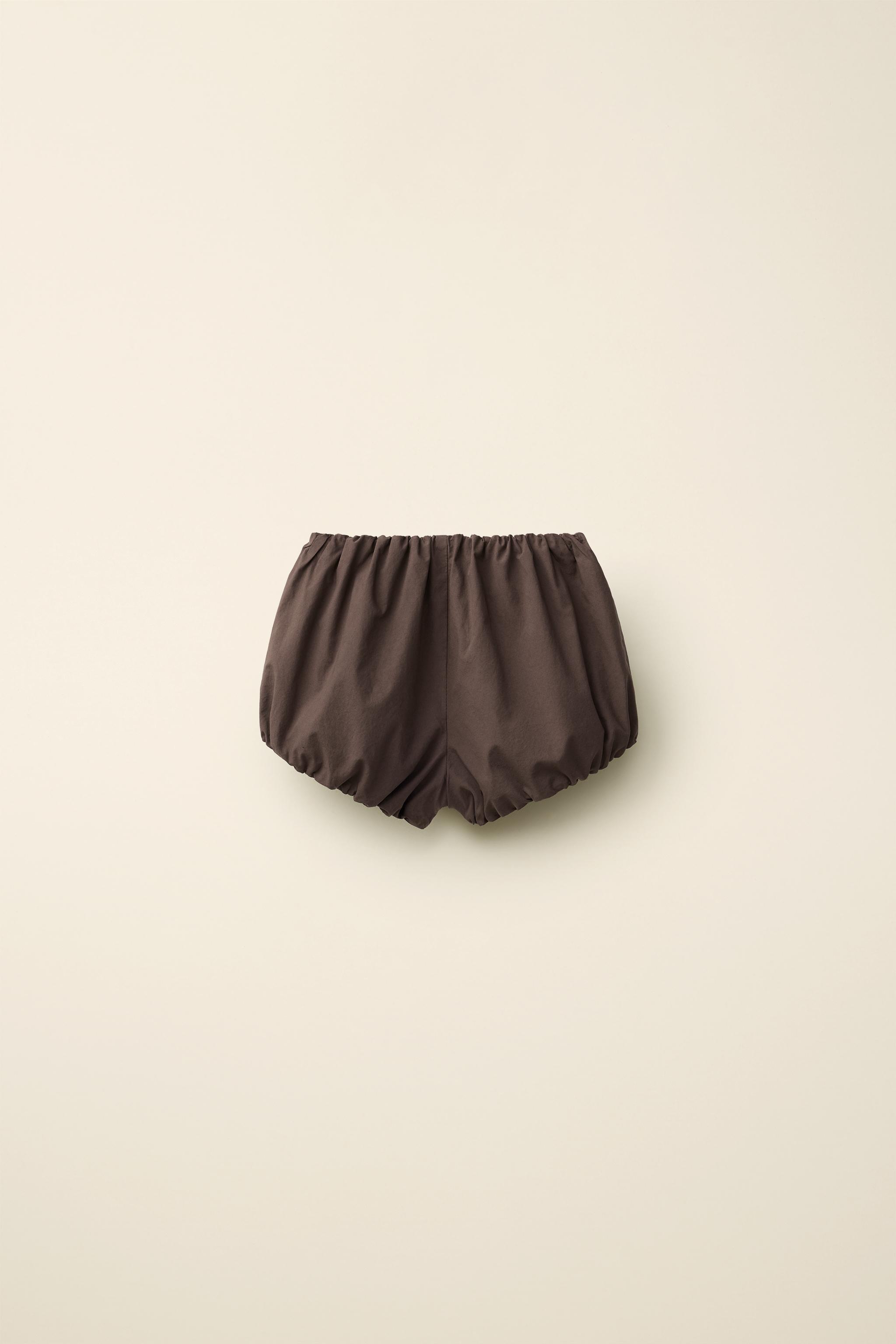POPLIN BLOOMERS CREATED BY CARAMEL LONDON X ZARA — Brown