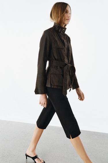 CHAQUETA EFECTO ENCERADA ZW COLLECTION - Marrón de Zara