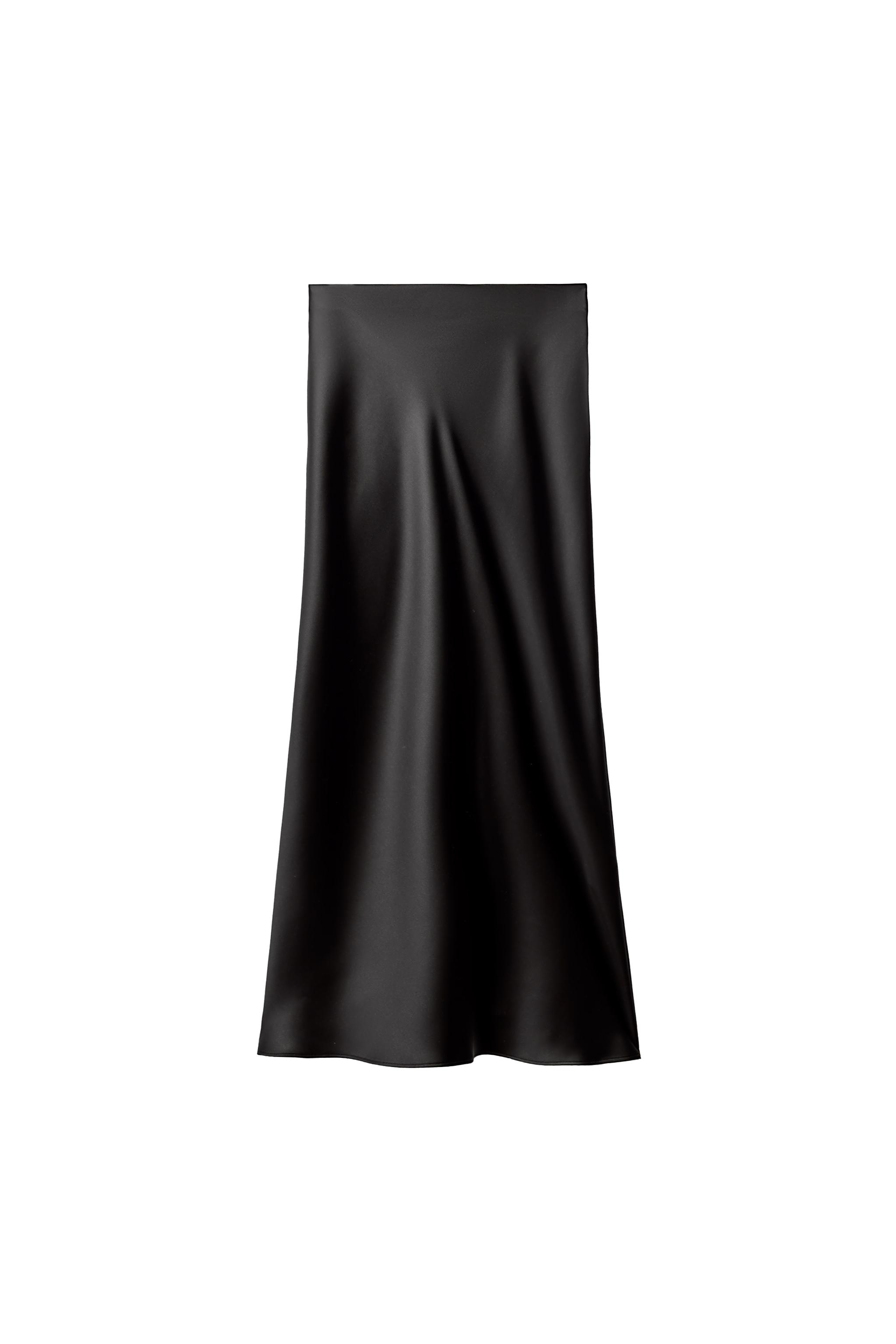 【ZARA】サテン地プリントミディ丈スカート 3666/111/330 サテン地プリントミディ丈スカート - マルチカラ― | ZARA Japan