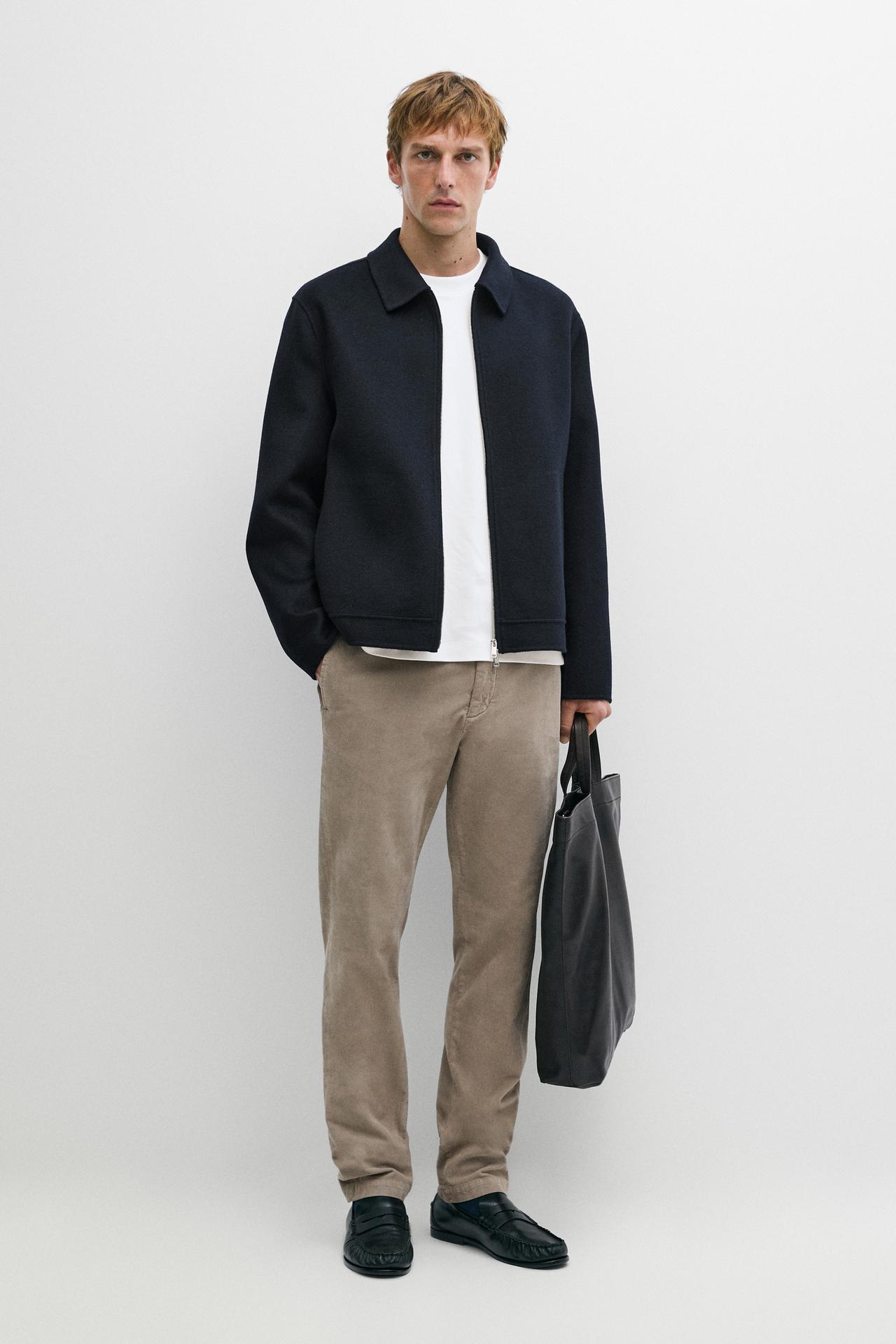 Slim fit corduroy pants — Black gold