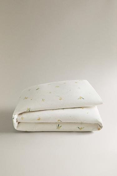 HOUSSE DE COUETTE LIN ET COTON MIMOSAS - Blanc cassé de Zara - Image 4