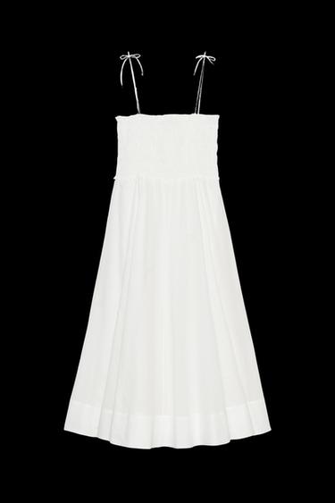 MIDI-KLEID AUS BAUMWOLLE ZW COLLECTION - Weiß von Zara - Bild 0