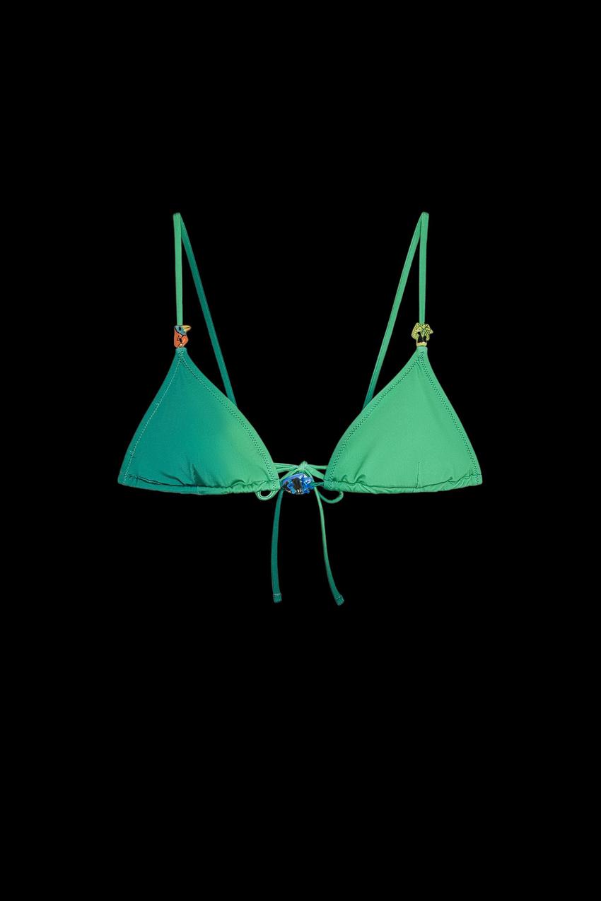 FISH TRIANGLE BIKINI TOP