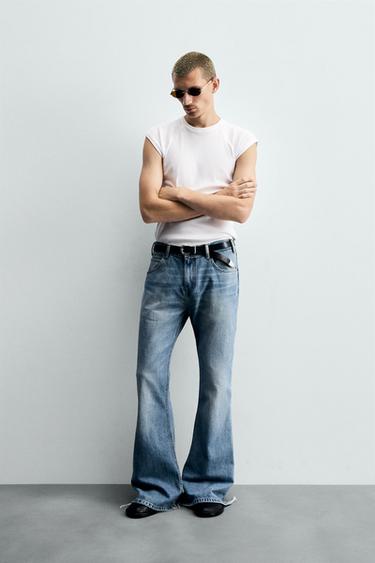 JEANS MET FLARE-PASVORM - Lichtblauw van Zara