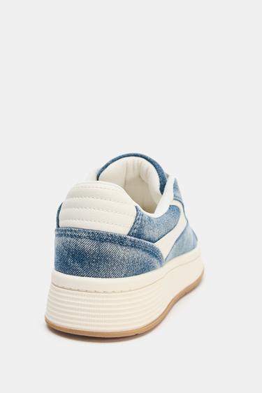 DENIM SNEAKERS - Denim Blue by Zara - Image 7