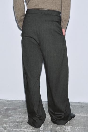 ZW COLLECTION TEXTURED BALLOON TROUSERS - Anthracite grey by Zara - Image 2