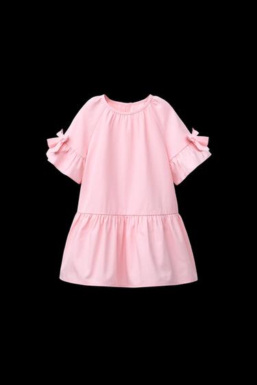 KLEID MIT GESCHNÜRTEN ÄRMELN - Rosa von Zara - Bild 0