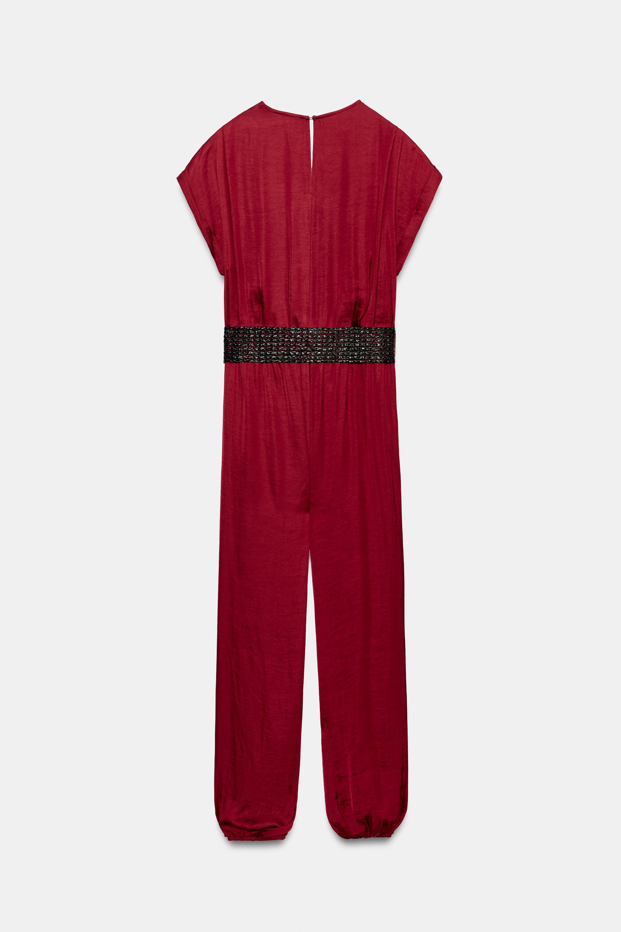 COMBINAISON SATINÉE AVEC CEINTURE