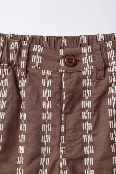 EMBROIDERED & PRINTED BAGGY TROUSERS - Brown by Zara - Image 2