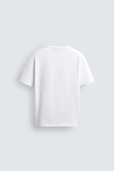 REGULAR FIT T-SHIRT - White by Zara - Image 7