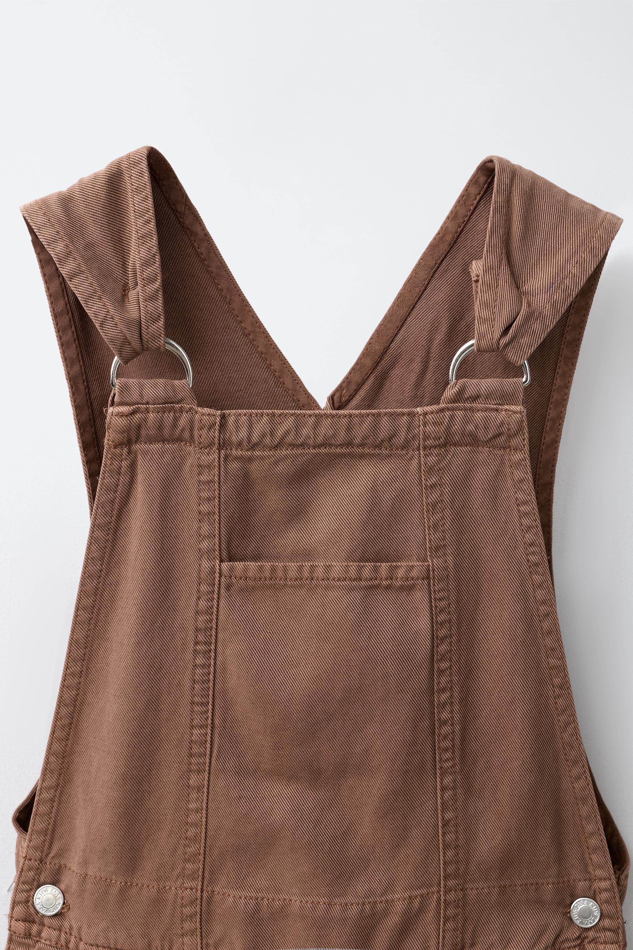 Детские комбинезоны Zara LONG LINEN BLEND JUMPSUIT — фото 4