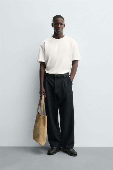 HEAVYWEIGHT BINDING T-SHIRT - Oyster-white by Zara - Image 0