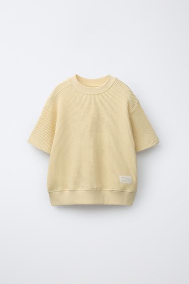CAMISETA FELPA WAFFLE - Mantequilla de Zara