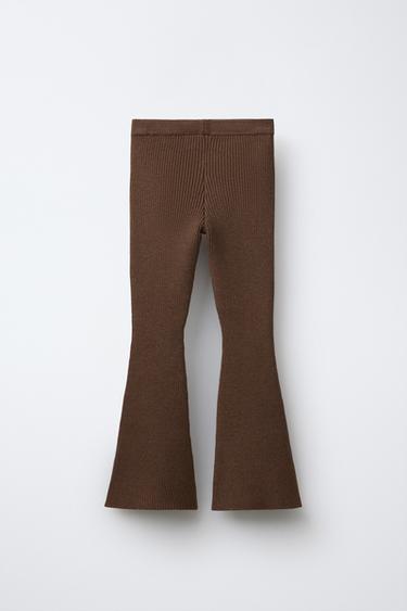 PANTALON ÉVASÉ CÔTELÉ - Marron de Zara - Image 3
