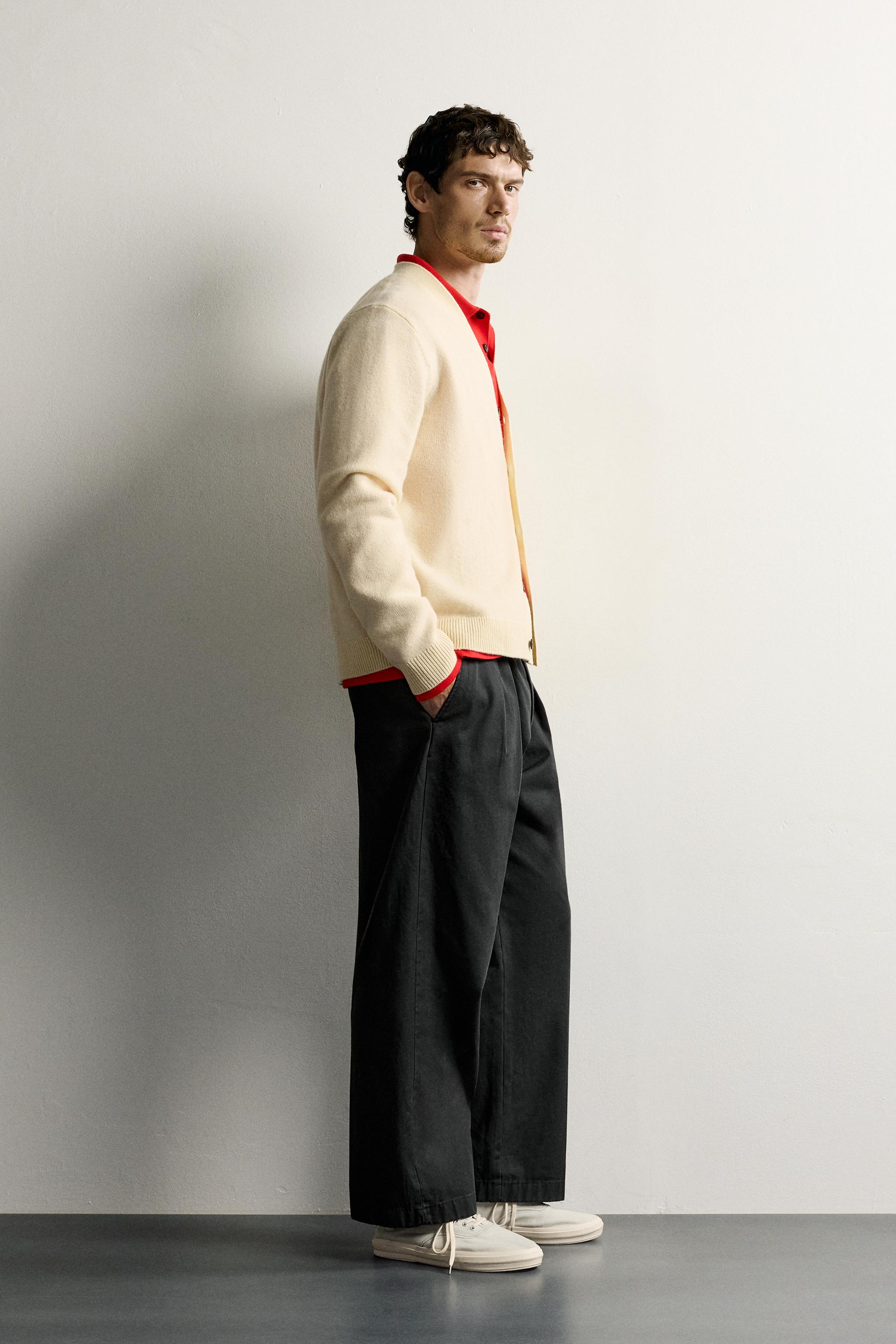 WOOL BLEND REGULAR FIT CARDIGAN