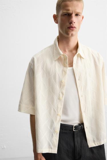WAVY EMBROIDERED SHIRT - Ecru by Zara