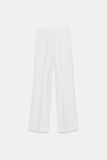 PANTALON FLARE À OUVERTURES ZW COLLECTION - Blanc de Zara - Image 5