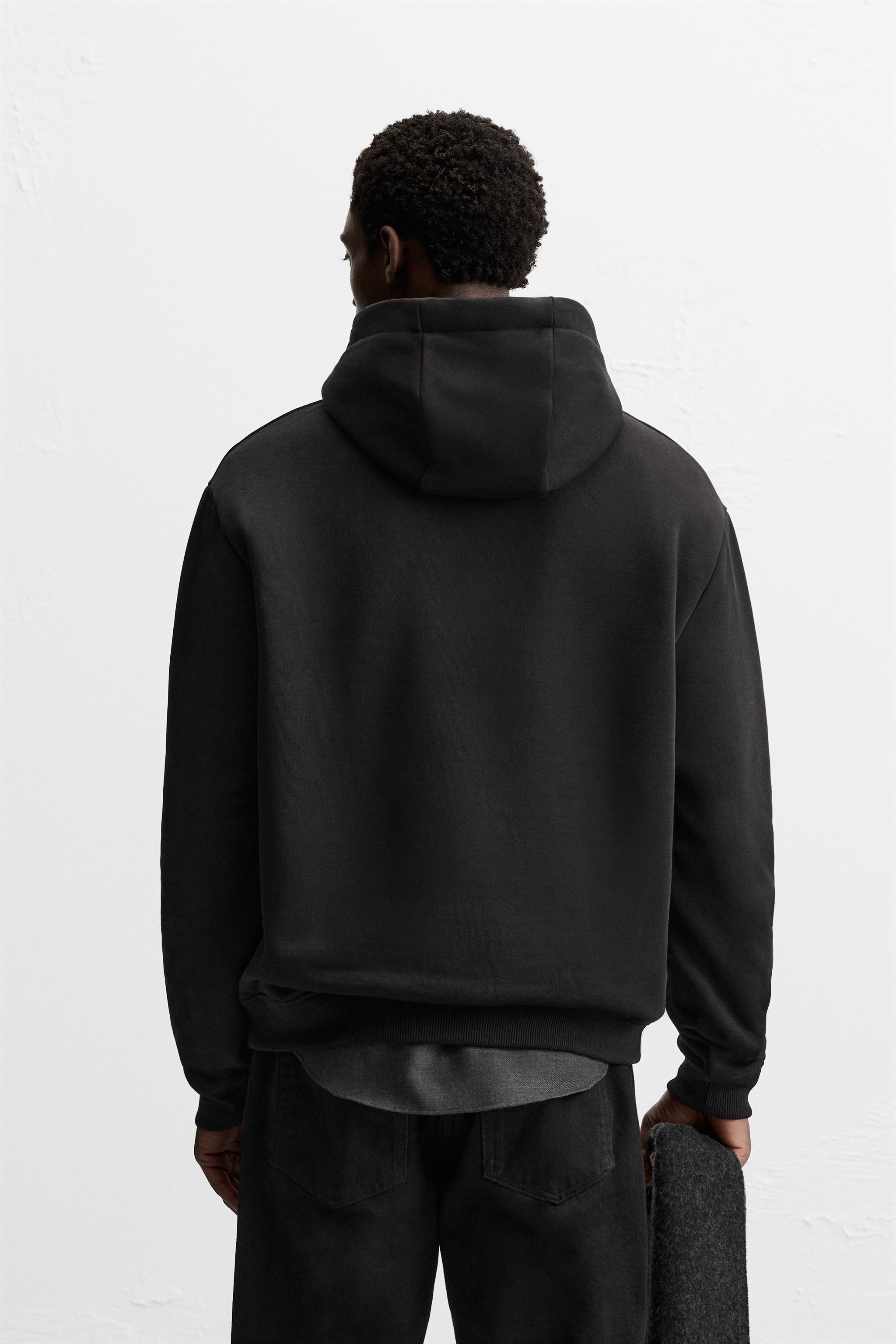 Pink hoodie mens zara best sale