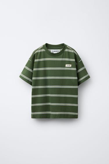 STRIPED T-SHIRT BENSIMON ® X ZARA - Green by Zara - Image 0