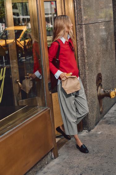 БРЮКИ ЧИНОС С ЗАЩИПАМИ — СЕРЫЙ от Zara — изображение 0